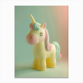 Pastel Toy Unicorn Portrait 1 Canvas Print