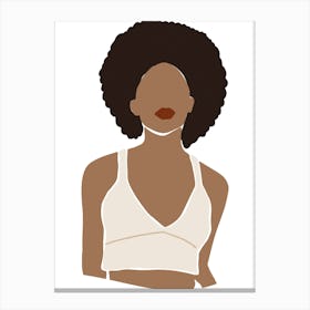 Afro Woman Canvas Print