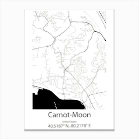 Carnot Moon,United States Minimalist Map Canvas Print