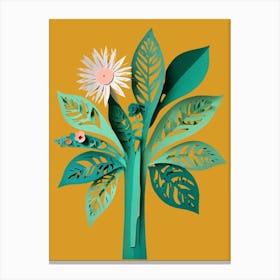 Paper Cut Flower Canvas Print