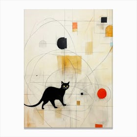 Black Cat Style Abstract 1 Canvas Print