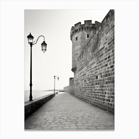Rhodes, Greece, Photography In Black And White 3 Canvas Print
