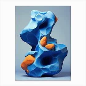 'Blue' , Stone Art Canvas Print