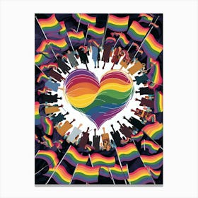 Rainbow Heart Canvas Print