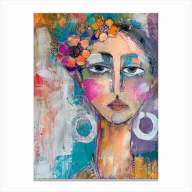 I am beautiful - Woman's Face, abstract art, abstract painting  city wall art, colorful wall art, home decor, minimal art, modern wall art, wall art, wall decoration, wall print colourful wall art, decor wall art, digital art, digital art download, interior wall art, downloadable art, eclectic wall, fantasy wall art, home decoration, home decor wall, printable art, printable wall art, wall art prints, artistic expression, contemporary, modern art print, unique artwork, Canvas Print