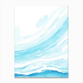 Blue Ocean Wave Watercolor Vertical Composition 77 Canvas Print