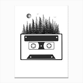 Cassette Forest Canvas Print