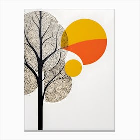 'Sunset Tree' Abstract Canvas Print