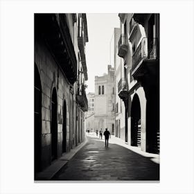 Tarragona, Spain, Black And White Analogue Photography 3 Canvas Print