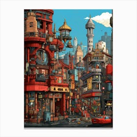 London Pixel Art 1 Canvas Print