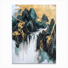 Cordillera Oriental Golden Peaks - Abstract Light Canvas Print