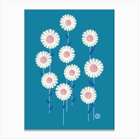 Sweet Daisies [blue] 1 Canvas Print