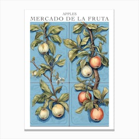 Mercado De La Fruta Apples Illustration 5 Poster Canvas Print