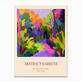 Colourful Gardens San Diego Botanic Garden Usa 2 Red Poster Canvas Print