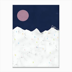 Moonlight In The Mountains 1 Canvas Print