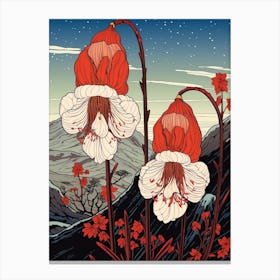 Snowdrop Flowers Landscape Canvas Print