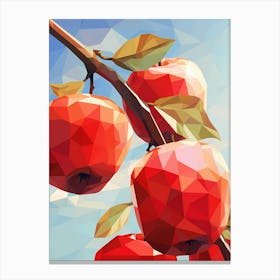 Polygonal Apples Canvas Print