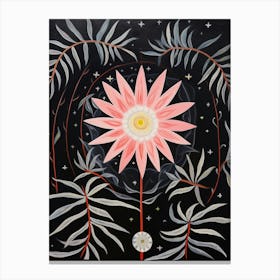 Edelweiss 4 Hilma Af Klint Inspired Flower Illustration Canvas Print