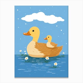 Ducks In The Water 2 Canvas Print