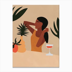 Tropical Girl Canvas Print