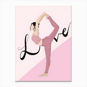 Love In Yoga Pose Canvas Print