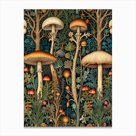 William Morris Mushrooms In The Forest Canvas Print