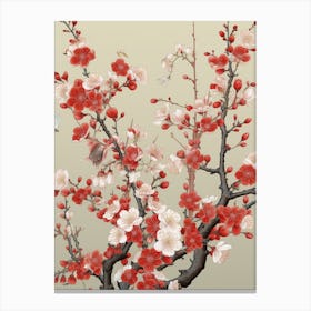 Plum Blossom Detailed Illustration 1 Canvas Print