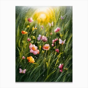 Flowers In The Meadow 1 Canvas Print