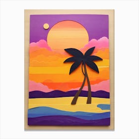 Sunset At The Beach Canvas Print