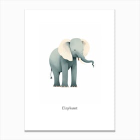 Elephant 2 Kids Animal Poster Canvas Print