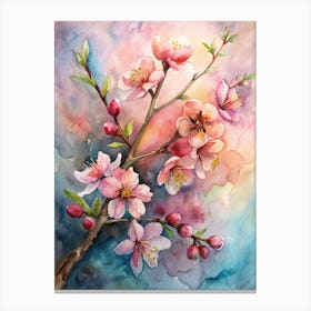 Hand Painted Cherry Blossom Artwork Nature's Beauty Canvas Print