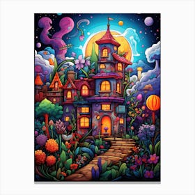 Psychedelic House Canvas Print