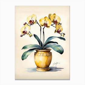 Orchids In A Pot 1 Canvas Print