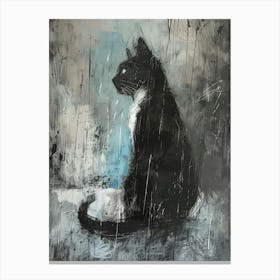 Cat In The Rain 12 Canvas Print