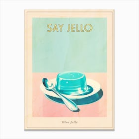 Blue Jelly Vintage Cookbook Illustration 2 Poster Canvas Print