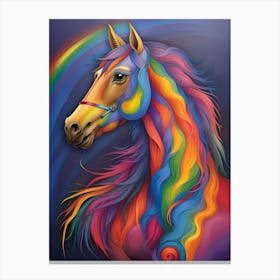 Rainbow Horse 30 Canvas Print