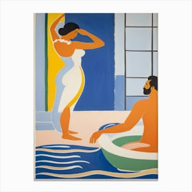 Bathing Woman matisse style Canvas Print
