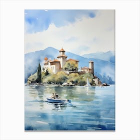 Isola Bella Italy Watercolour 6 Canvas Print