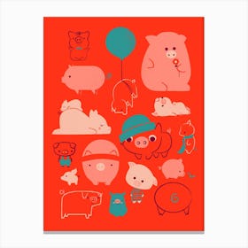 The Pigs Canvas Print