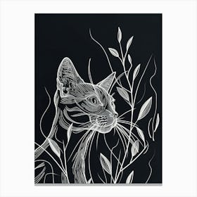 Tonkinese Cat Minimalist Illustration 2 Canvas Print