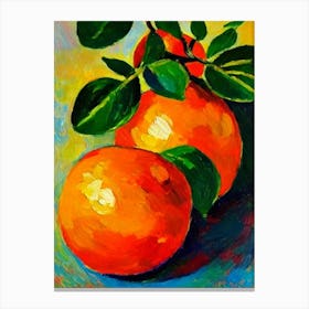 Grapefruit Vibrant Matisse Inspired Painting Fruit Canvas Print