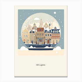 Bruges Belgium 1 Snowglobe Poster Canvas Print