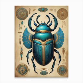 Egyptian Scarab Art Print 0 Canvas Print