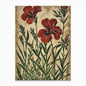 Red Geraniums Canvas Print