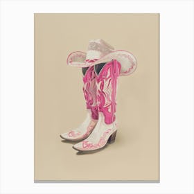 Boho Coastal Cowgirl Canvas Print