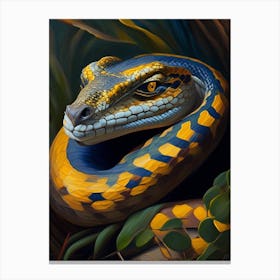 Crested Snake 1 Painting Canvas Print