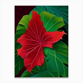 Hibiscus Leaf Vibrant Inspired 2 Canvas Print