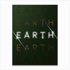 Motivational Words Elements Earth Quintet Canvas Print