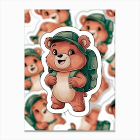 Teddy Bear Sticker 1 Canvas Print