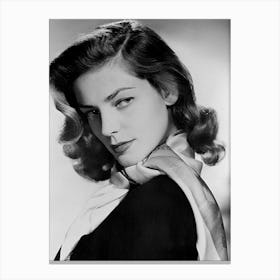 Portrait Of Lauren Bacall, 1950s Vintage Canvas Print